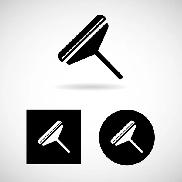 Black Paint Brush Icons Vector EPS10, Great for any use.Vector EPS10, Great for any use. — Stock Vector