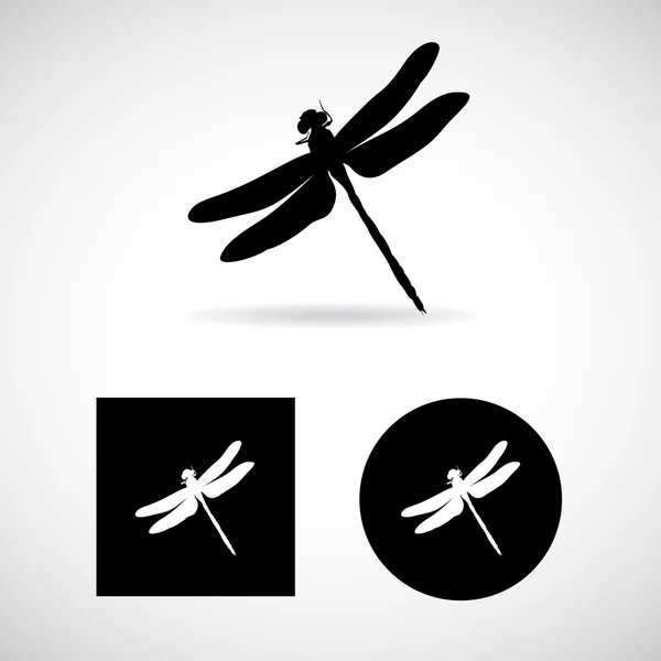 Dragonfly pictogram geweldig voor elk gebruik. Vector Eps10. — Stockvector