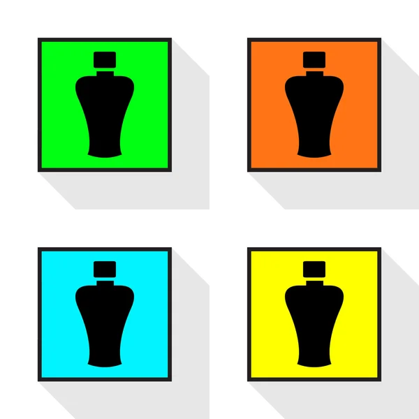 Пляшка в барвистому квадратному векторі EPS10, Відмінно підходить для будь-якого використання . — стоковий вектор