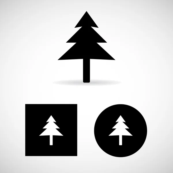 Kerstboom silhouet ontwerp instellen Vector Eps10, ideaal voor elk gebruik. — Stockvector