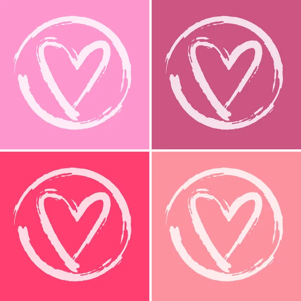 Icono de corazón rosa Vector EPS10, ideal para cualquier uso . — Archivo Imágenes Vectoriales