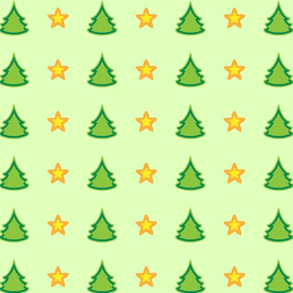 无缝模式的圣诞树和星级矢量 Eps10、 大供任何使用. — 图库矢量图片