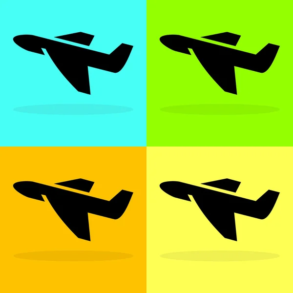 Vliegtuig symbool ingesteld Vector Eps10, groot voor elk gebruik. — Stockvector
