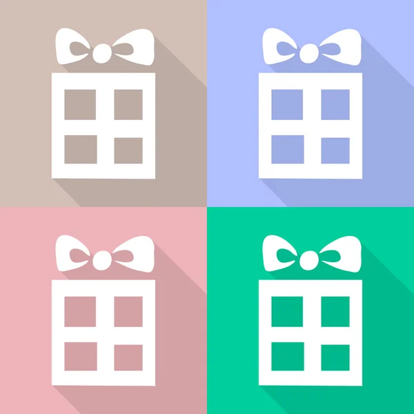 Gift box set 4 colors Vector EPS10, Great for any use. — Stock Vector