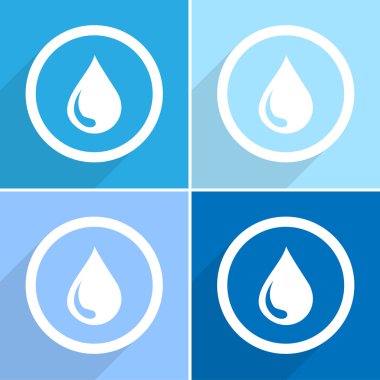 Damla simgesi ayarla vektör Eps10, büyük herhangi bir kullanım için su.