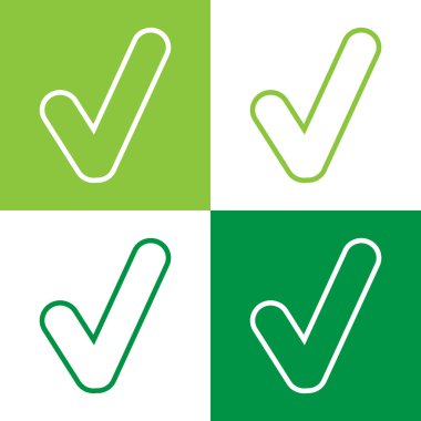 Yeşil onaylamak Icons set vektör Eps10, herhangi bir kullanım için büyük.