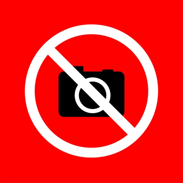 Tirar foto é ícone proibido grande para qualquer uso, Vector EPS10 . — Vetor de Stock