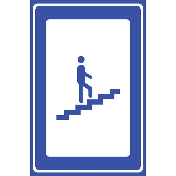 L'homme sur les escaliers icône bouton vectoriel logo symbole concept vectoriel EPS10, idéal pour toute utilisation . — Image vectorielle