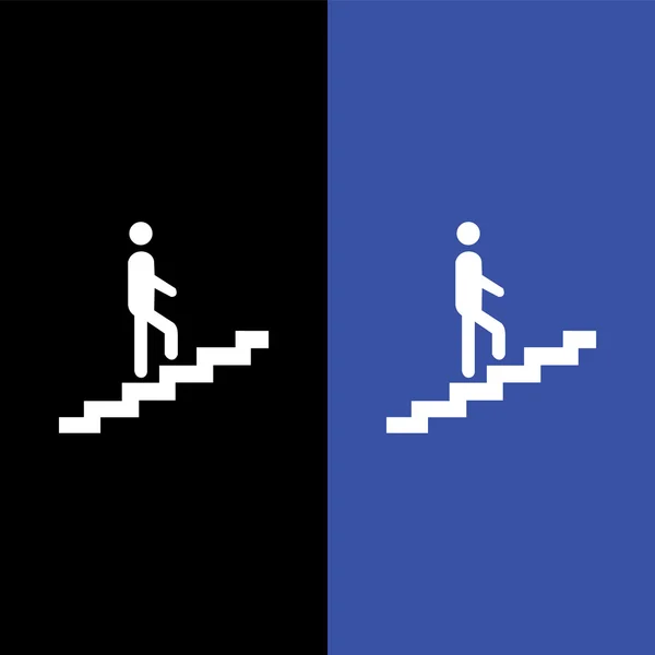 Homme sur les escaliers monter le symbole vectoriel EPS10, idéal pour toute utilisation . — Image vectorielle