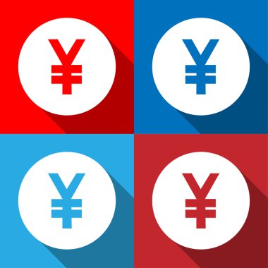 Yen oturum Icon set vektör Eps10, herhangi bir kullanım için büyük.