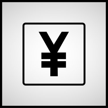 Yen kare simge vektör Eps10, büyük herhangi bir kullanım için kayıt.