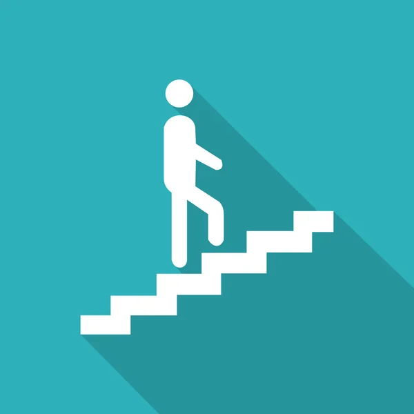 Man on Scairs Going Up Icon Vector EPS10, ottimo per qualsiasi uso . — Vettoriale Stock