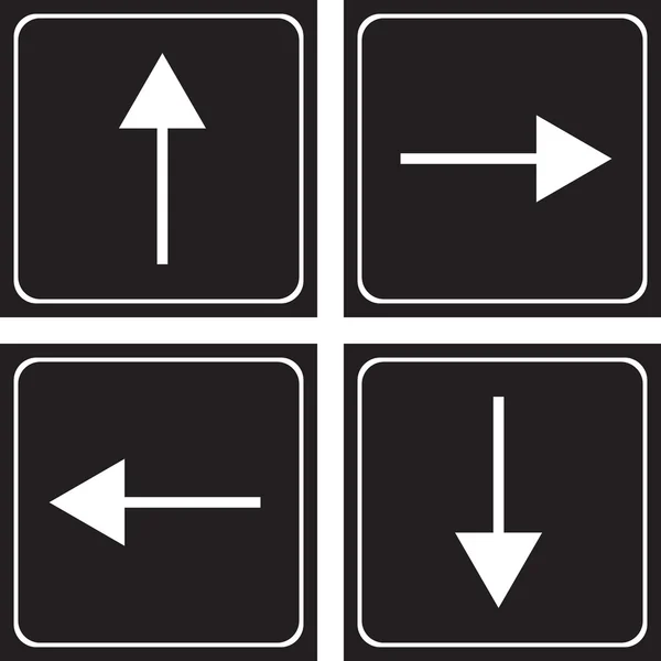 Flechas arriba, abajo, izquierda y derecha Vector EPS10, ideal para cualquier uso . — Vector de stock