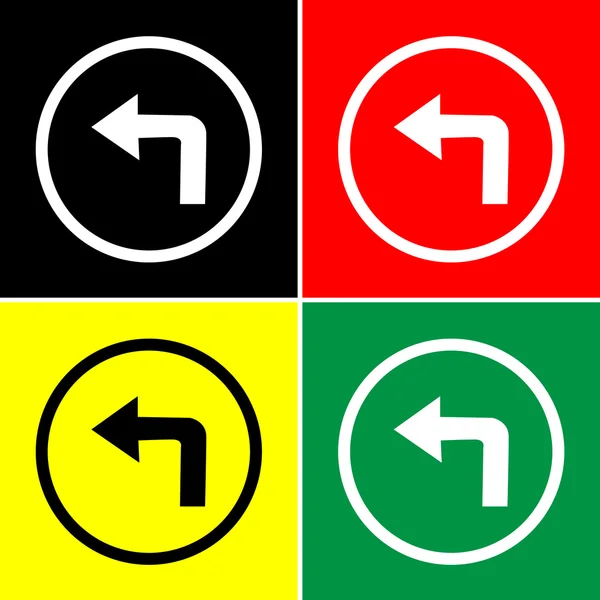 Turn Left arrow Vector EPS10, ótimo para qualquer uso . —  Vetores de Stock