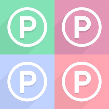 Park işareti vektör Eps10, büyük herhangi bir kullanım için.