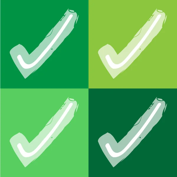 Marca de verificação direita verde Vector EPS10, Ótimo para qualquer uso . — Vetor de Stock