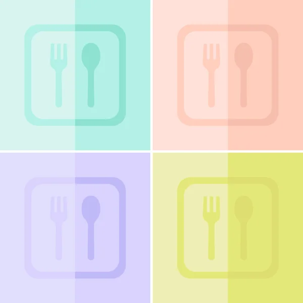 Set de iconos de comedor Vector EPS10, ideal para cualquier uso . — Archivo Imágenes Vectoriales