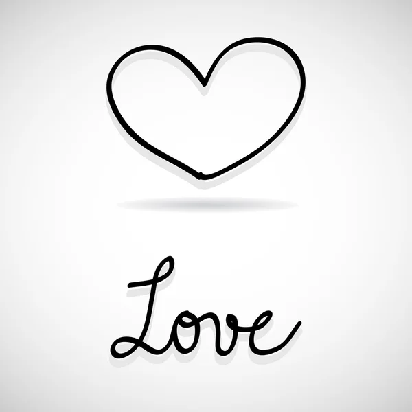 Signo de amor con corazones Vector EPS10, ideal para cualquier uso . — Archivo Imágenes Vectoriales