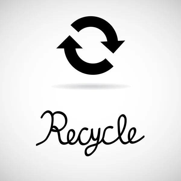 Recycle sign isolated on white background Vector EPS10, Great for any use. — Stock Vector