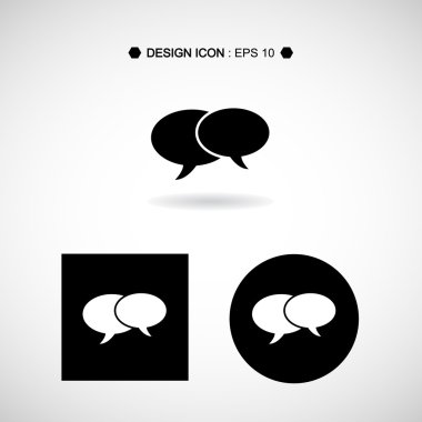 Konuşma balonları 12 vektör Eps10, büyük herhangi bir kullanım için.