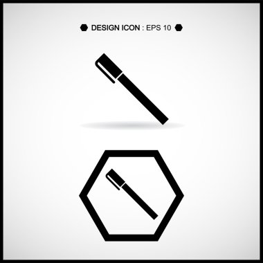 Kalem simgesi herhangi bir kullanım için harika. Vektör Eps10.