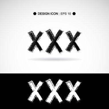 12 vektör Eps10, büyük herhangi bir kullanım için Xxx Icon set.