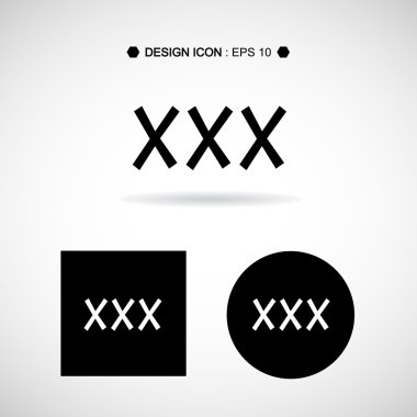 11 vektör Eps10, büyük herhangi bir kullanım için Xxx Icon set.