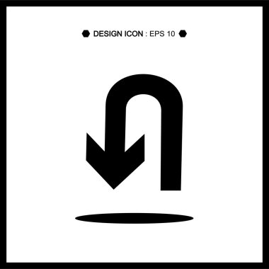 U dönüşü simge 2 vektör Eps10, büyük herhangi bir kullanım için.