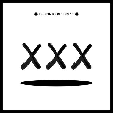 3 vektör Eps10, büyük herhangi bir kullanım için Xxx Icon set.