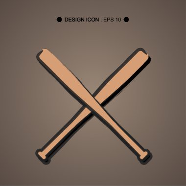 Beyzbol sopası 1 vektör Eps10, büyük herhangi bir kullanım için.