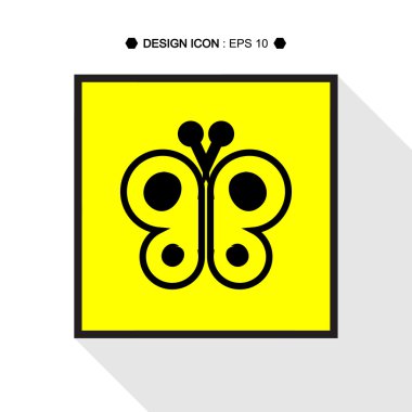 Kelebek simgesi 3 herhangi bir kullanım için harika. Vektör Eps10.