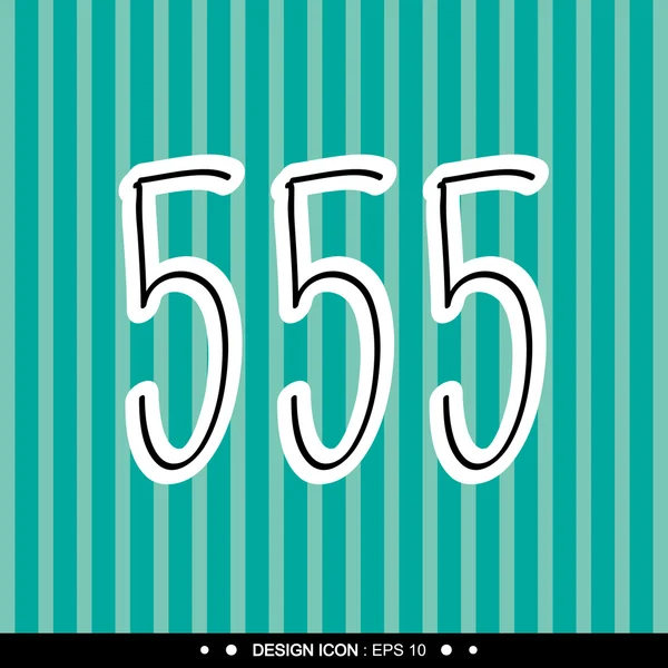 La palabra "555" risa tailandesa 6 grande para cualquier uso. Vector EPS10 . — Vector de stock