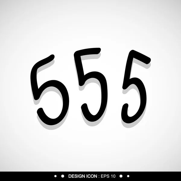 La palabra "555" tailandesa risa 5 ideal para cualquier uso. Vector EPS10 . — Vector de stock