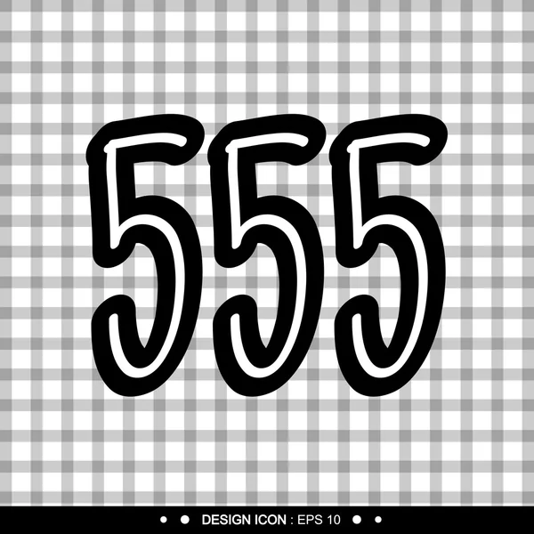 La palabra "555" risa tailandesa 3 grande para cualquier uso. Vector EPS10 . — Vector de stock