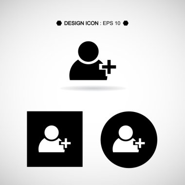 Arkadaş kişi simgesi 6 vektör Eps10, büyük herhangi bir kullanım için Ekle.