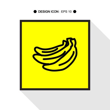 Muz simgesi 5 herhangi bir kullanım için harika. Vektör Eps10.