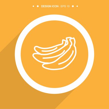 Muz simgesi 4 herhangi bir kullanım için harika. Vektör Eps10.