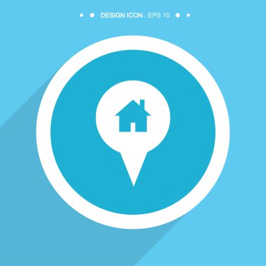 İşaretçi ev simgesini 17 vektör Eps10, büyük kullanım için herhangi bir harita.