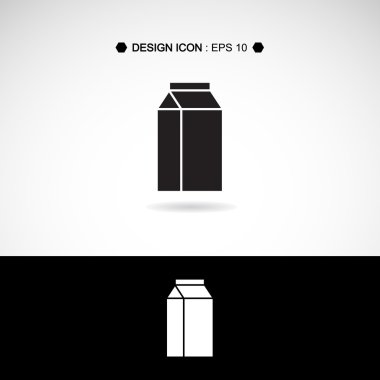 Ambalaj kapsayıcısı süt simgesi 4 herhangi bir kullanım için harika. Vektör Eps10.