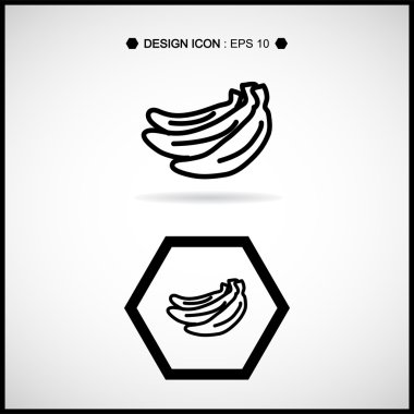 Muz simgesi 1 herhangi bir kullanım için harika. Vektör Eps10.