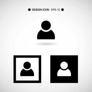 Kişi simgesi 3 vektör Eps10, büyük herhangi bir kullanım için.