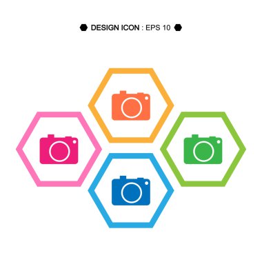 Kamera simgesi 1 herhangi bir kullanım için harika. Vektör Eps10.