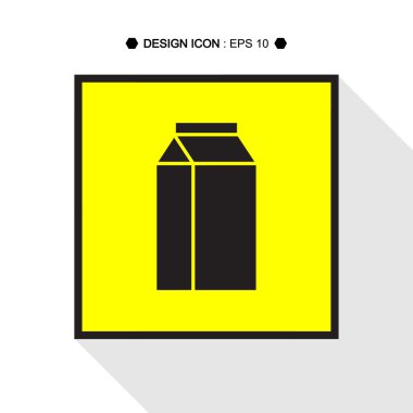 Ambalaj kapsayıcısı süt simge 2 herhangi bir kullanım için harika. Vektör Eps10.