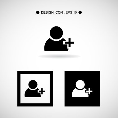 Arkadaş kişi simgesi 1 vektör Eps10, büyük herhangi bir kullanım için Ekle.