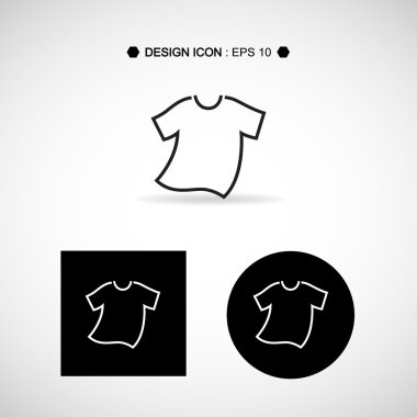 T-shirt simgeleri herhangi bir kullanım için büyük ayarlayın. Vektör Eps10.