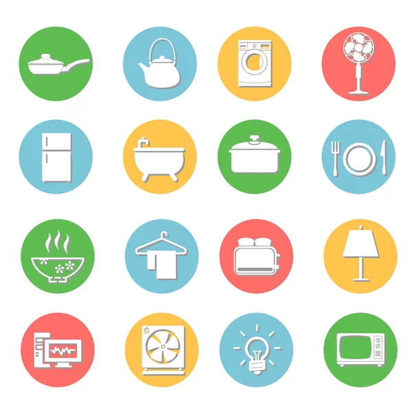 Home Appliances Icons Set — Stock Vector