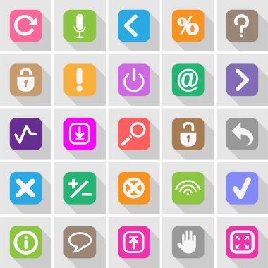 Web sitesi düğmeler ve simgeler kümesi