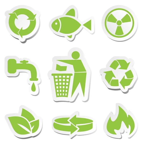 Green Symbols Set — Stock Vector