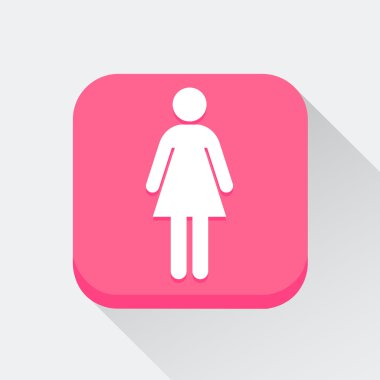 Kız tuvalet simgesi herhangi bir kullanım için harika. Vektör Eps10.