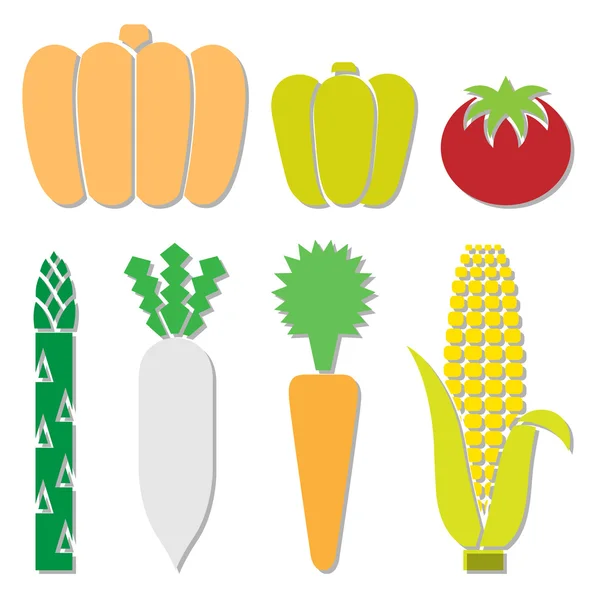 Los iconos vegetales son ideales para cualquier uso. Vector EPS10 . — Vector de stock